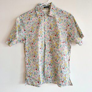 R13. Liberty Print Cotton Skater Shirt In California Bloom, XS (fits S)